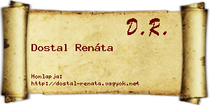 Dostal Renáta névjegykártya