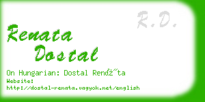 renata dostal business card